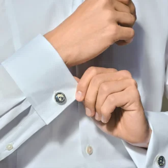 1858 Geosphere Cufflinks Blue