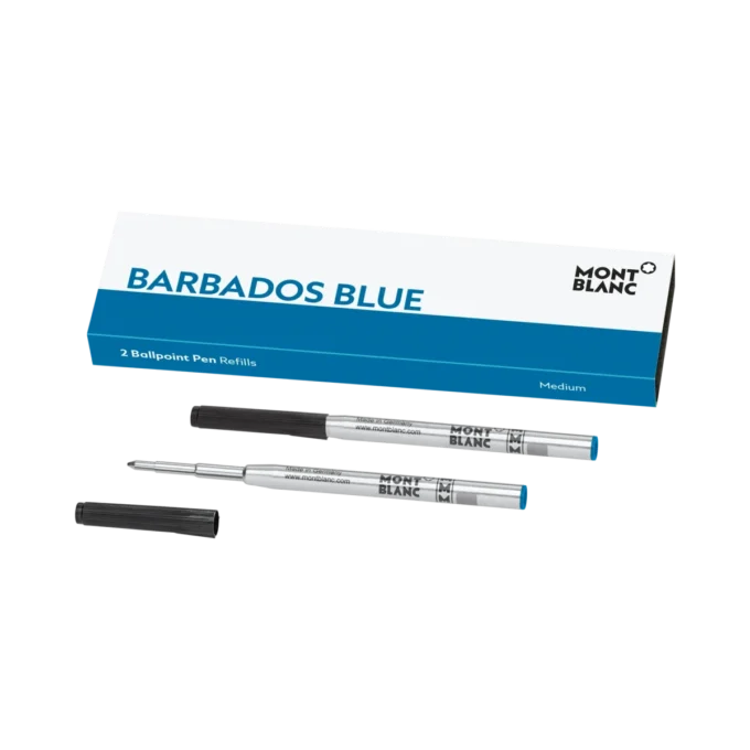 2 Ballpoint Refills, Barbados Blue – Medium