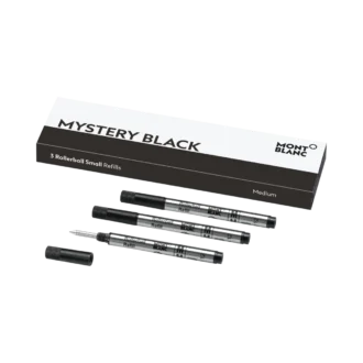 3 Rollerball Small Refills, Mystery Black – Medium