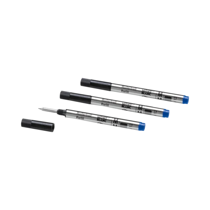 3 Rollerball Small Refills, Royal Blue – Medium