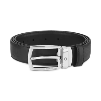 Black 30 mm leather belt