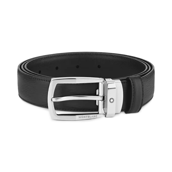 Black 30 mm leather belt