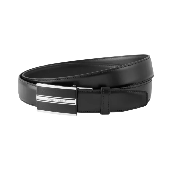 Black 30 mm leather belt