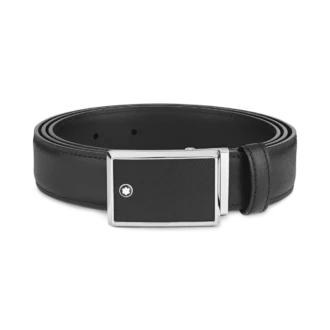 Black 30 mm leather belt