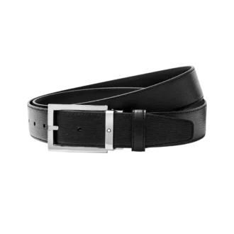 Black 35 mm leather belt