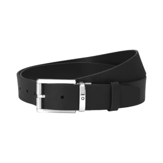 Black 35 mm leather belt