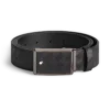 Black 35 mm leather belt
