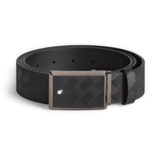 Black 35 mm leather belt
