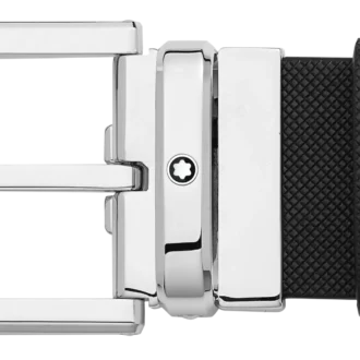 Black 35 mm leather belt