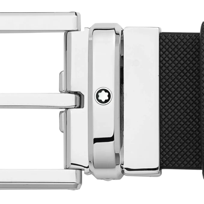 Black 35 mm leather belt