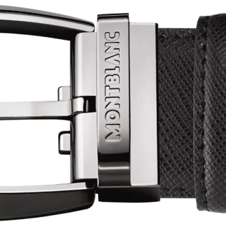 Black 35 mm leather belt