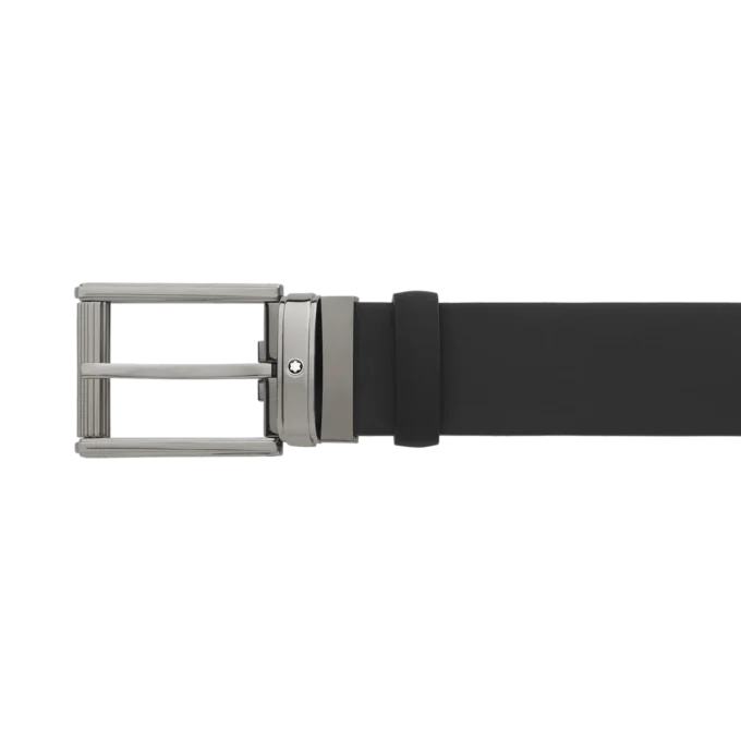 Black 35 mm leather belt