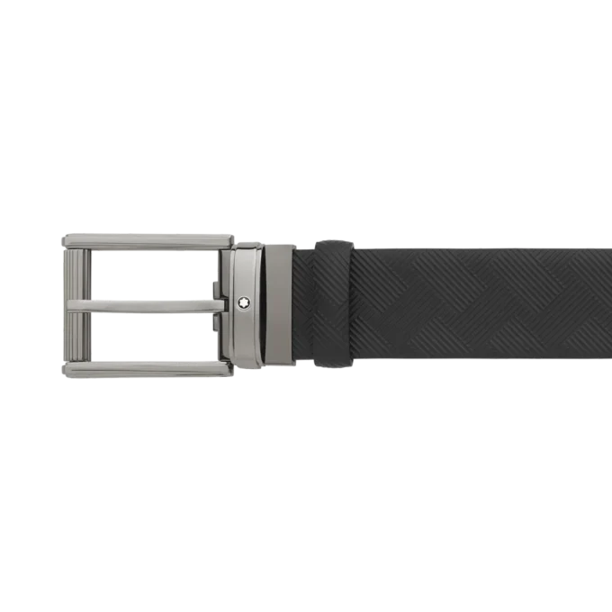 Black 35 mm leather belt