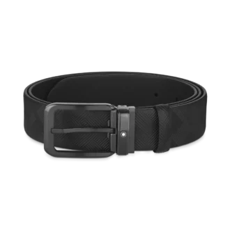 Black 35 mm reversible leather belt