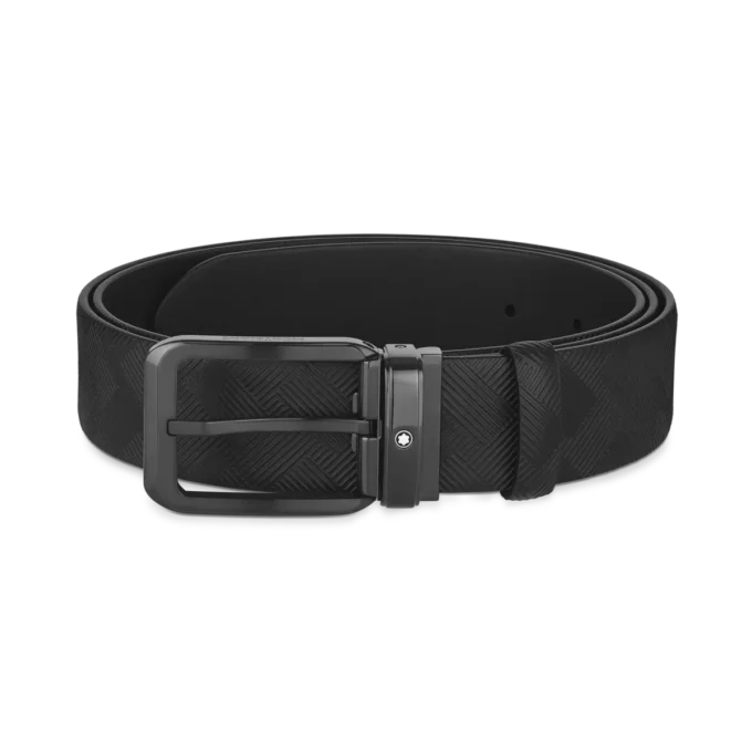 Black 35 mm reversible leather belt