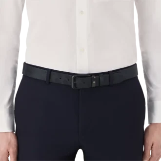 Black 35 mm reversible leather belt