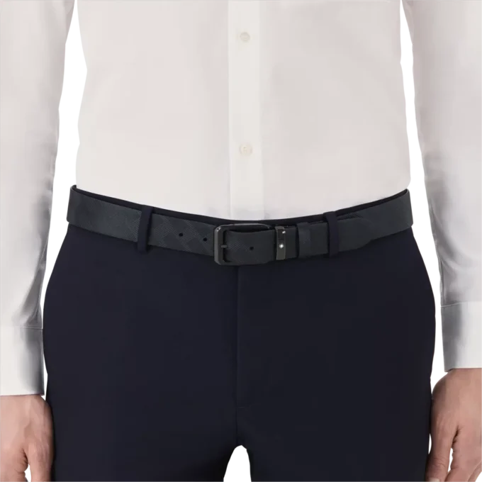 Black 35 mm reversible leather belt