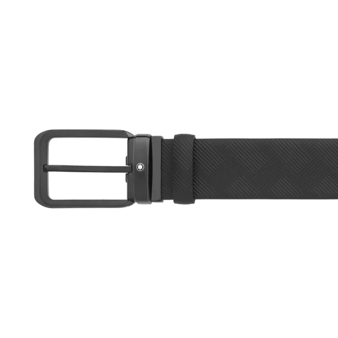 Black 35 mm reversible leather belt