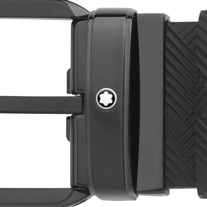 Black 35 mm reversible leather belt