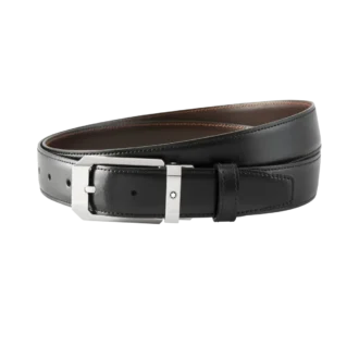 Black/brown 30 mm reversible leather belt