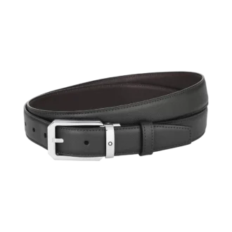 Black/brown 30 mm reversible leather belt