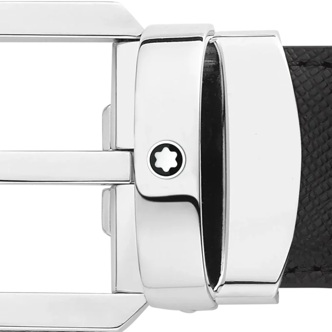 Black/brown 30 mm reversible leather belt