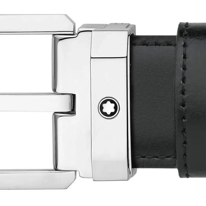 Black/brown 30 mm reversible leather belt