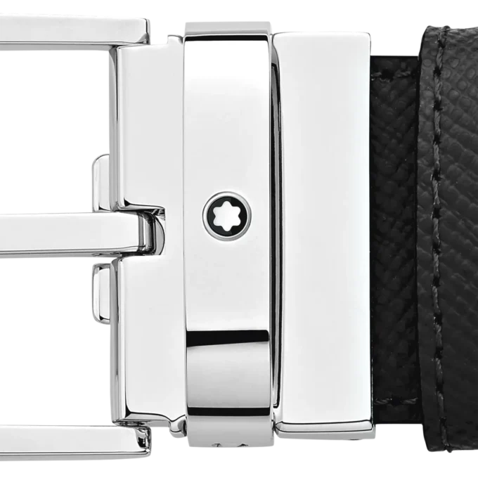 Black/brown 35 mm reversible leather belt