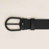 Black leather 35mm belt