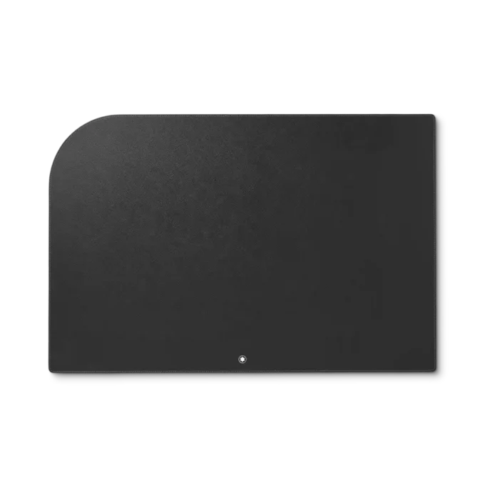 Black leather desk pad
