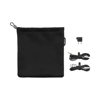 Black Travel Set for Montblanc MB 01 Headphones