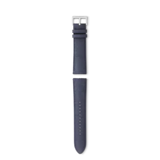 Blue calf strap with gray pin buckle