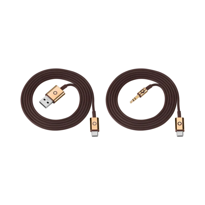 Brown Cable Set for Montblanc MB 01 Headphones