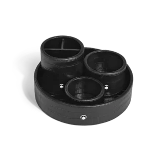 Desk Tray Large, Croco-Embossed Leather, Black