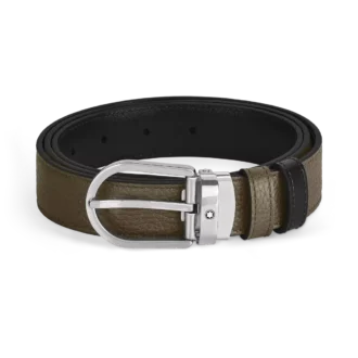 Horseshoe 30 mm Reversible Belt in Grain Leather