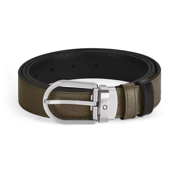 Horseshoe 30 mm Reversible Belt in Grain Leather