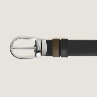 Horseshoe 30 mm Reversible Belt in Grain Leather