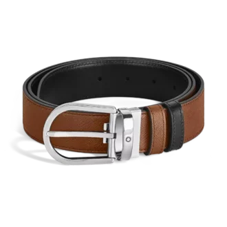 Horseshoe 35 mm Reversible Belt in Sartorial Leather