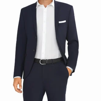 Horseshoe buckle gray 35 mm leather belt