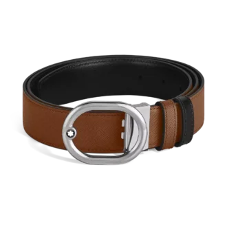 L’Ovale 35 mm Reversible Belt in Sartorial Leather