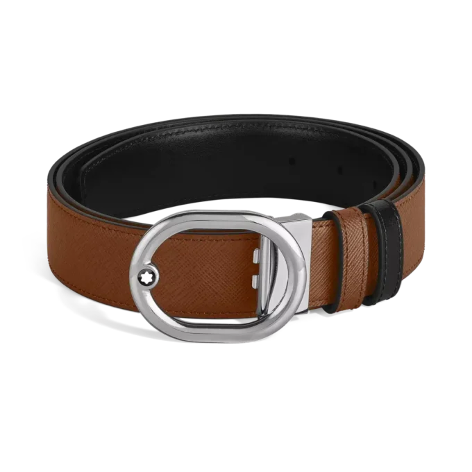 L’Ovale 35 mm Reversible Belt in Sartorial Leather