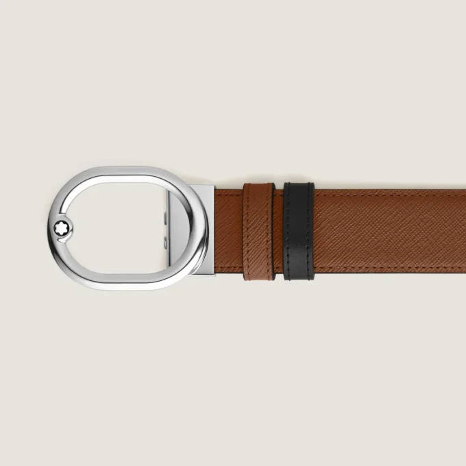L’Ovale 35 mm Reversible Belt in Sartorial Leather