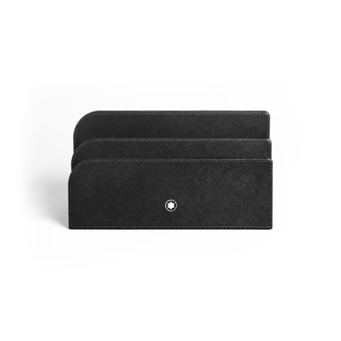 Letter Rack, Saffiano Leather, Black