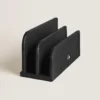 Letter Rack, Saffiano Leather, Black