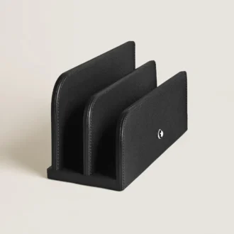 Letter Rack, Saffiano Leather, Black