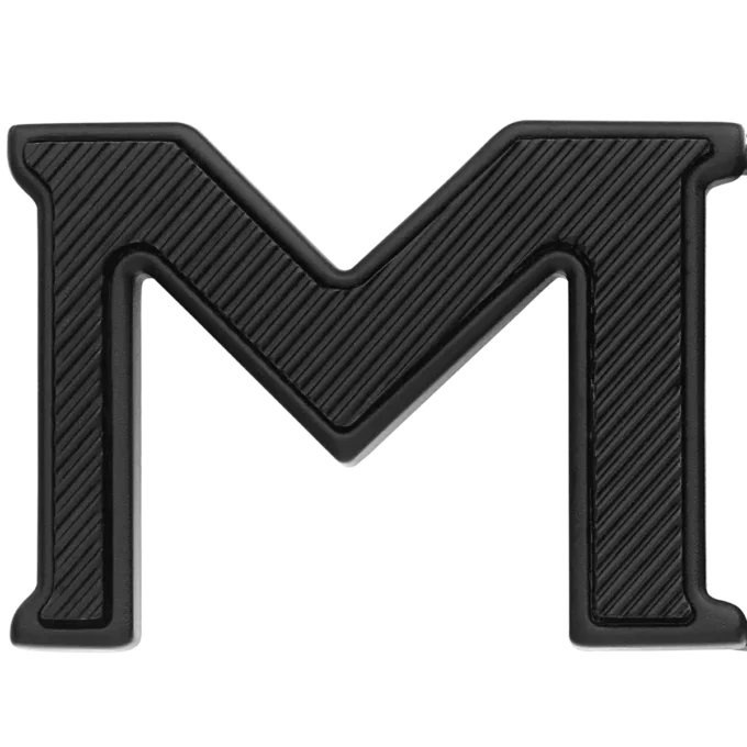 M buckle Extreme 3.0 blue/plain black 35 mm reversible leather belt