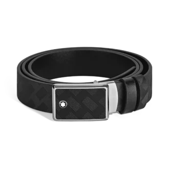 Marquetry Plate 35 mm Reversible Belt in Extreme Leather