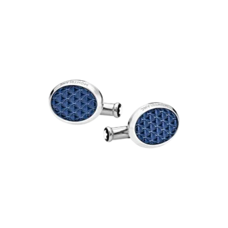 Meisterstück Cufflinks Oval Steel Lacquer