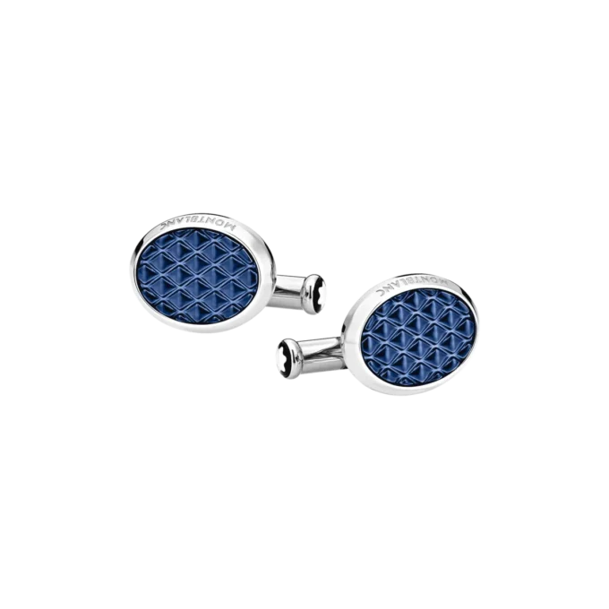 Meisterstück Cufflinks Oval Steel Lacquer
