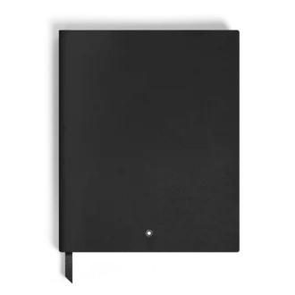 Notebook Large, Black Leather, Black, Lined Pages